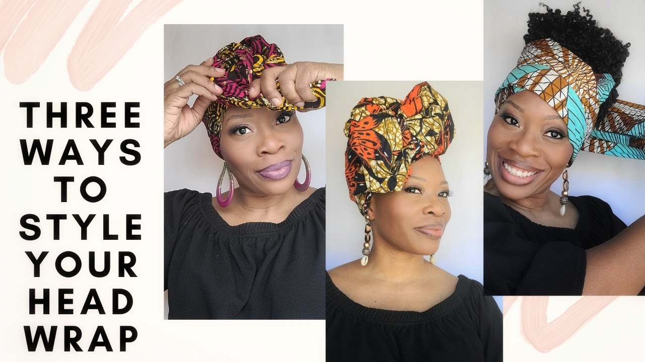 Three quick and easy ways to tie your headwrap/turban/headscarf/hair