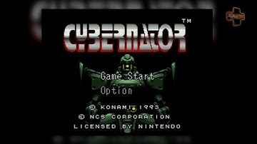 Cybernator, Title Screen - SNES PAL-FAH 60fps