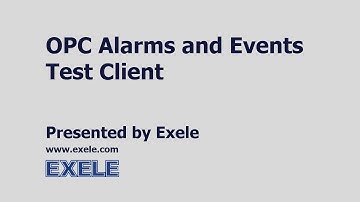 OPC Alarms and Events (A&E) Test Client