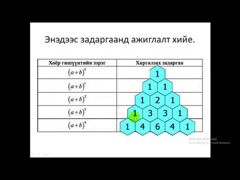 Видео: Паскалийн гурвалжинг алгебрт хэрхэн ашигладаг вэ?