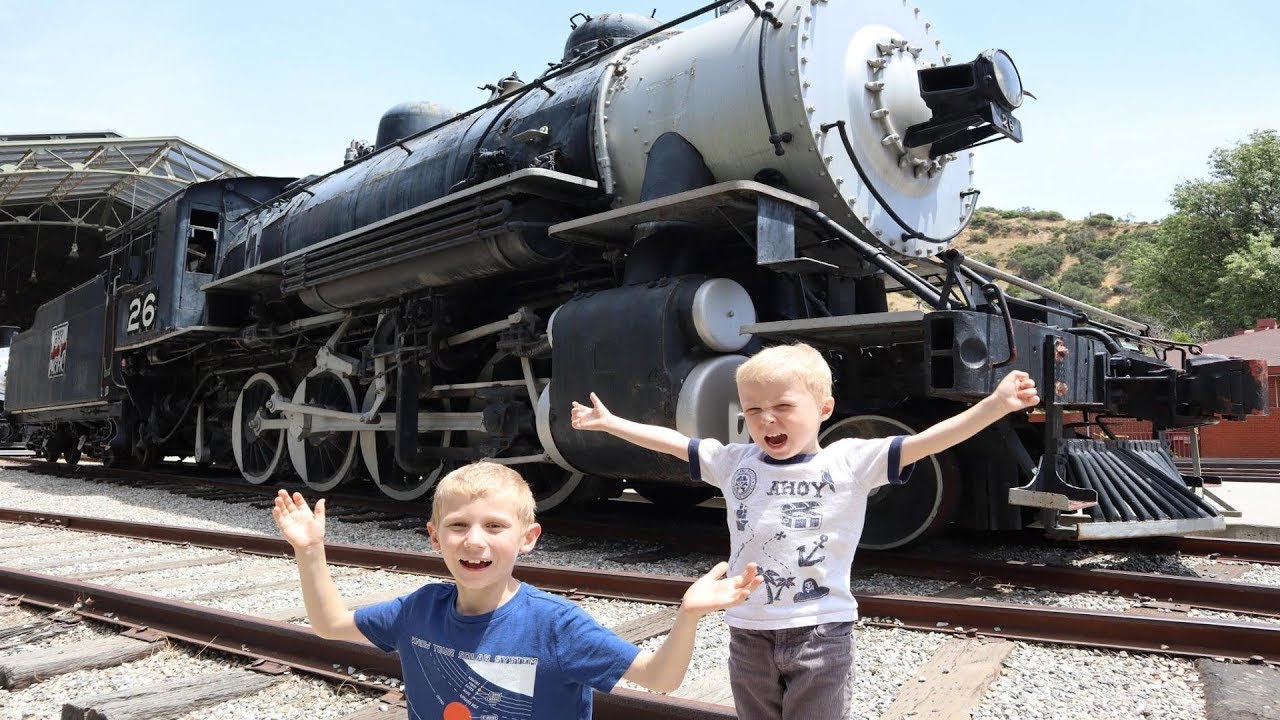 Trains For Kids Play on Huge Steam Train with Mike and