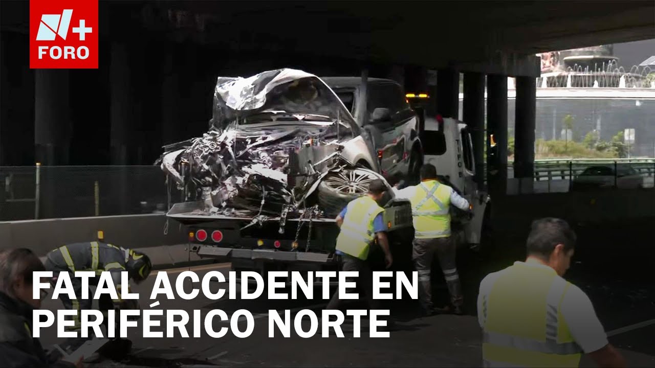 Accidente en Periférico Norte: Camioneta choca contra el muro y provoca ...