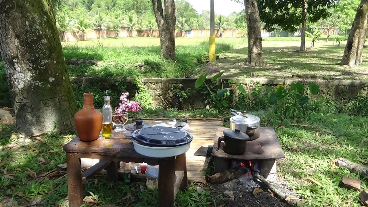 CONTANDO UNS CALDOS PRA VCS/ FIZ MOCOTÓ COM BUCHO NA LENHA
