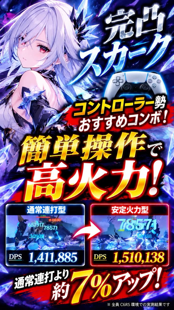 原神】完凸スカークおすすめコンボ コントローラー編 #原神 #スカーク