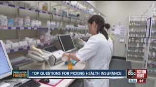 Top questions for picking health insurance
