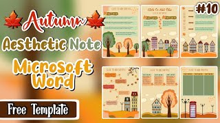 Aesthetic Note Microsoft Word | 🍁Autumn🍁 | Free Template #10 screenshot 5