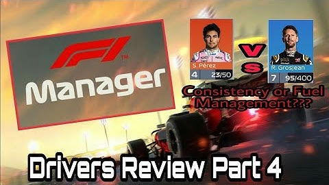 F1 Manager By Hutch Games : Reviews Best Drivers Part 4(Junior II Division)