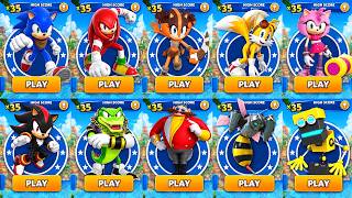 Sonic Dash 2: Sonic Boom - All Characters Unlocked: Sonic, Shadow, Knuckles, Sticks, Amy, Tails, Vec