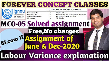 IGNOU Solved assignment MCO-05 for june & December 2020 exams.Part-1.