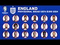 ENGLAND  33 Men Provisional Squad For UEFA EURO 2024 | England Squad | UEFA Euro 2024 | FootWorld