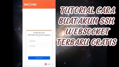 TUTORIAL CARA BUAT AKUN SSH WEBSOCKET GRATIS