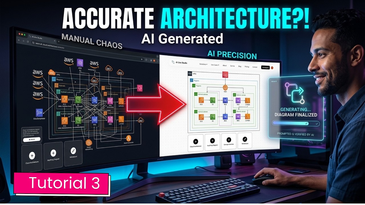 AI cloud architecture generator tutorial showing production-ready cloud diagrams from text prompts