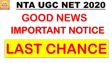 Ugc Net Application form Correction window 2020