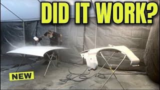 Testing an Unfinished Paint Booth on My Lowrider Hood & Fender