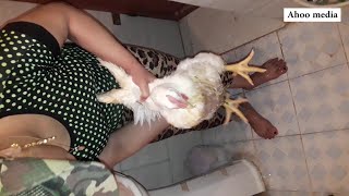 Woman Butcher Chicken How To Butcher A Chicken?Educational Video