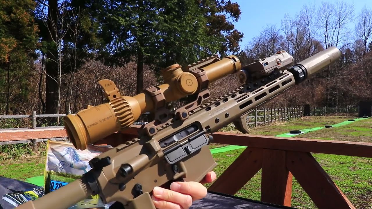 schmidt and bender 1-8x24 pm ii shortdot dual cc載せのMWS