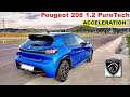 Peugeot 208 acceleration 0-100, 1/4 mile, 60-100, 80-120 | 1.2 PureTech | 100hp | FWD | GPS results