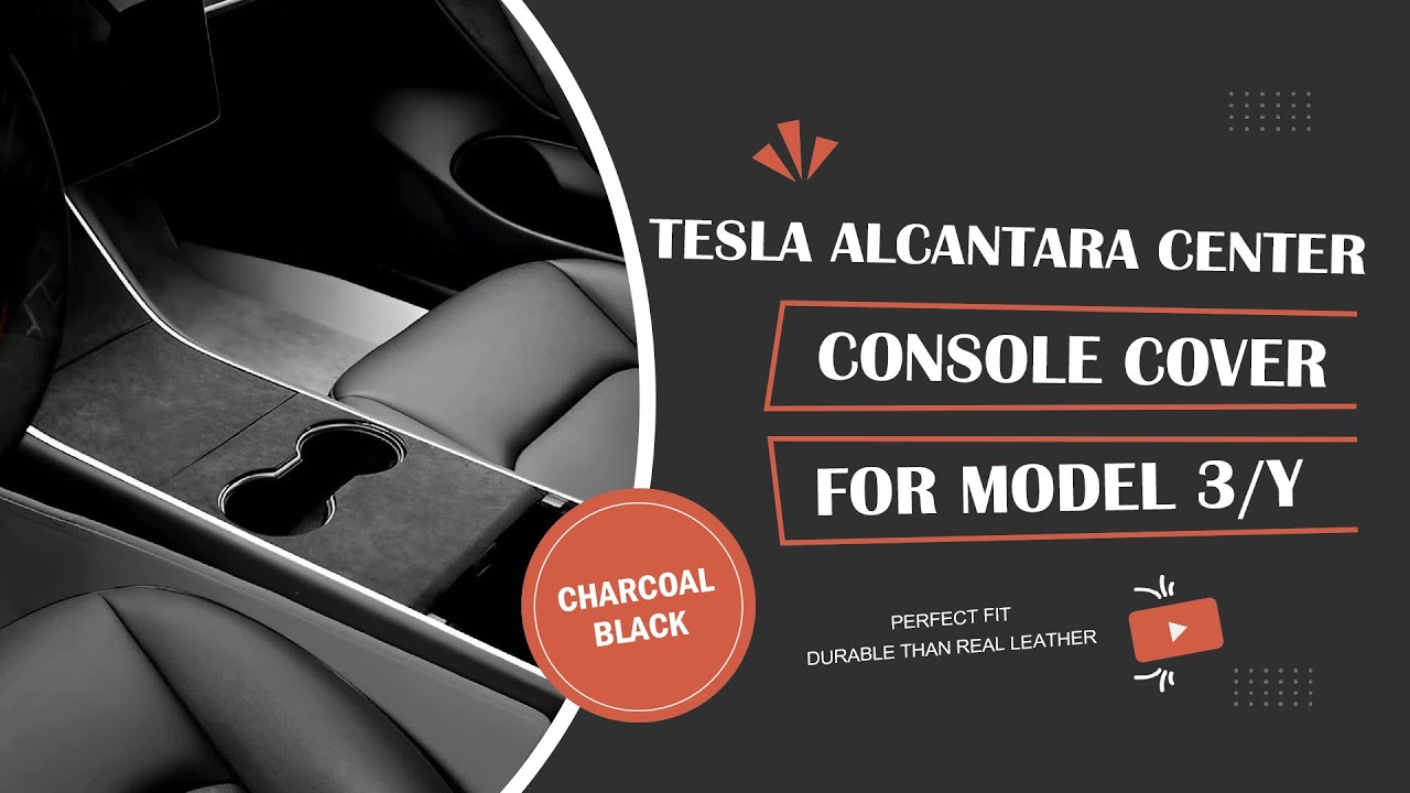 Tesla Alcantara Center Console Cover For Model 3/Y 