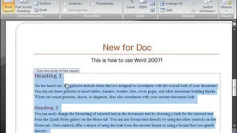 Microsoft Word 2007 ENG TB 02 02 Insert and Edit Text   YouTube
