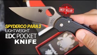 Spyderco Para 3 Lightweight Unboxing & Review - EDC Knife