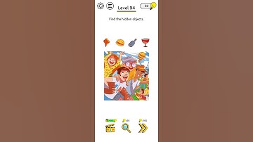 Braining Level 94 Find the hidden objects - Gameplay Solution Walkthrough