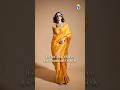 South indian saree  kanjivaram saree  yellow saree  utsav fashion shorts