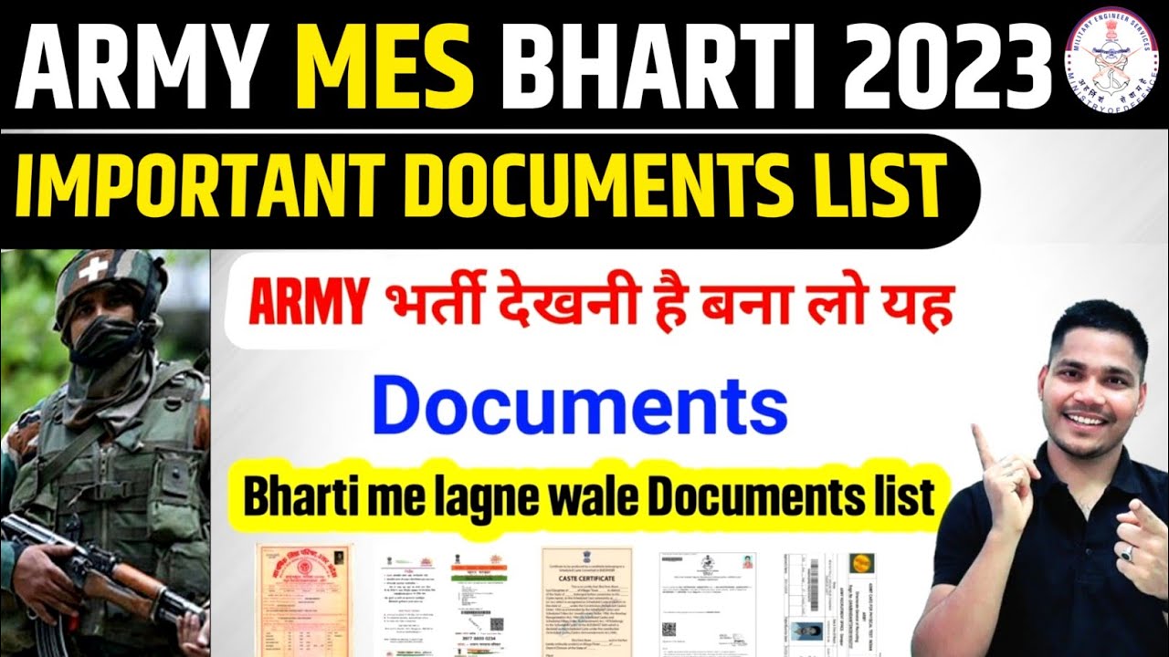 Documents Required For Indian Army MES Bharti 2023 Army Mes Vacancy documents-required-for-indian-army-mes-bharti-2023-army-mes-vacancy