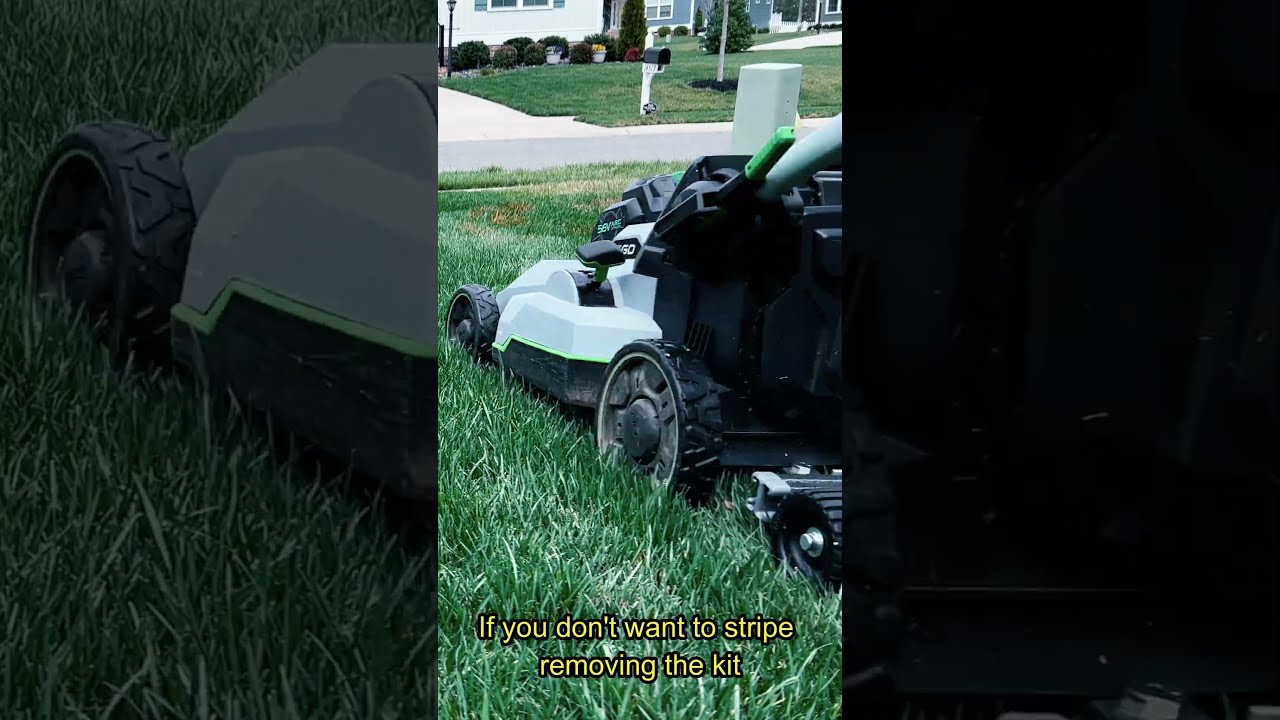 Ego Mower Lawn Striping With The Big League Stripe Kit Shorts