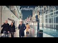 London Rain Walk, Luxury Mayfair, Bond Street and oxford Street, The Connaught Hotel in the Rain! 4K