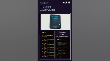 🎴 Stunning 3D Card Hover Effect with HTML & CSS | Modern UI Design #shorts #coding