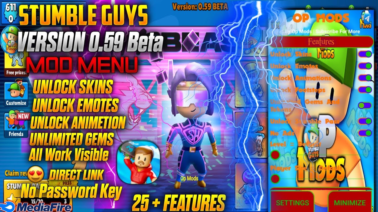 Stumble Guys 0.59 Beta APK Mod Menu Download for Android