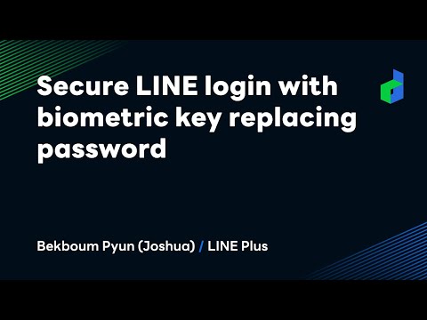 Secure LINE login with biometric key replacing password -Korean version-