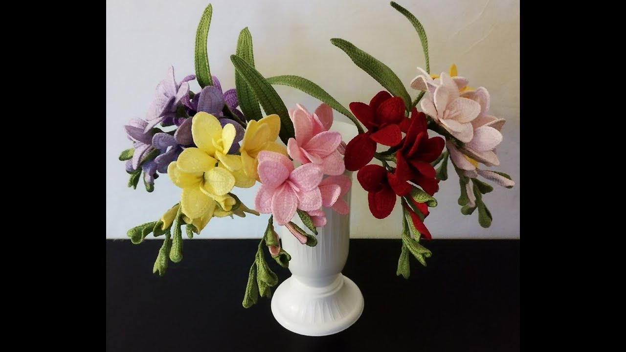 1.Crocheted Freesia/Frezie crosetata-Petals,Buds and Flower/petale ,boboci si flori-Part I