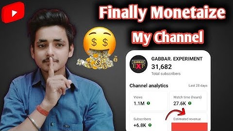 Finally Mera Channel Monetize Ho Gaya | Mera Channel Monetize Ho Gaya | My Channel Earning 🤑