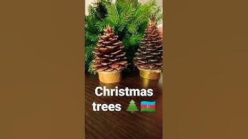 handmade by Nargiz 🇦🇿 Christmas trees from burned pinecone #pinecone #eco #handmade
