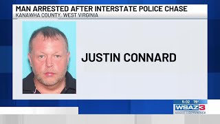 Man arrested after interstate police chase