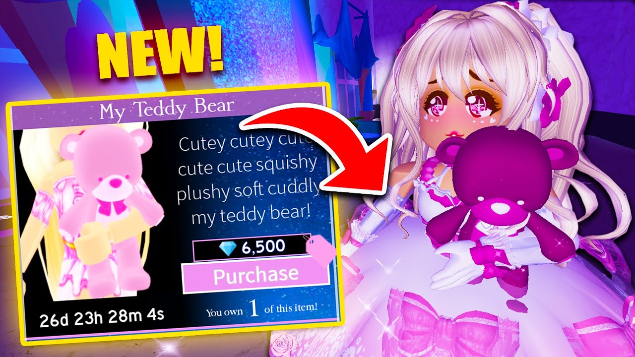 New Teddy Bear Valentine S Accessory Roblox Royale High Valentine Update Youtube