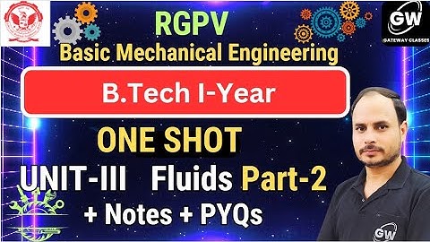 BME I Unit-3 I Fluid I Part-2 Hydraulic Turbines and Pumps I RGPV I Gateway Classes
