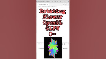 Rotating Flower using OpenGL C++  GLFW #coding #cppprogramming #opengl #glfw