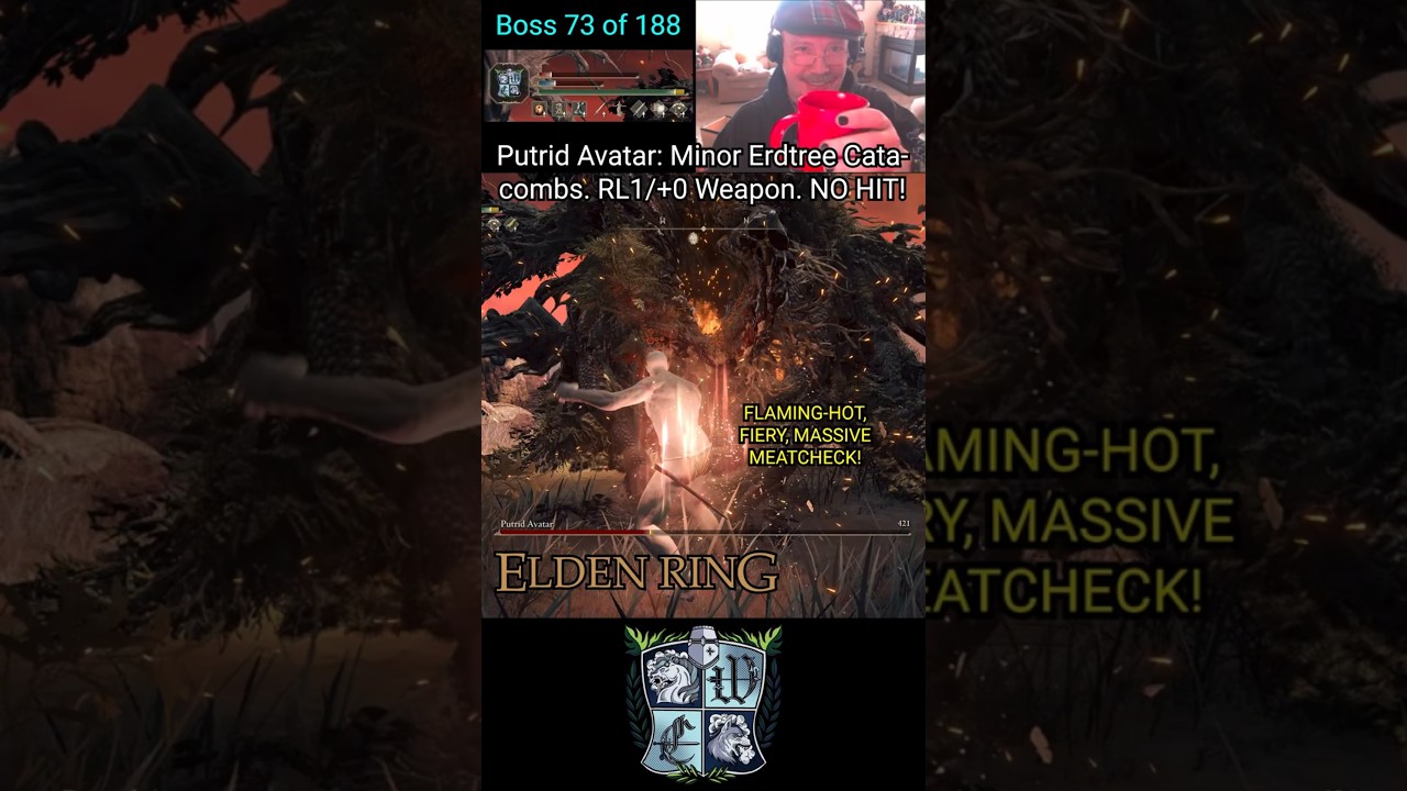 Putrid Avatar: Minor Erdtree Catacombs. RL1/+0 Weapon. NO HIT! 