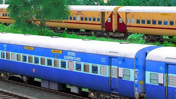 TWO TRAIN PARALLEL ARRIVING RAILWAY STATION | BUMPY RAILROAD Train Simulator | Railwork | NTG GAMING