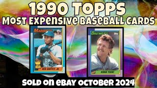 1990 Topps Most Expensive eBay Sales Baseball Cards - October 2024