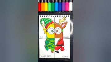 One Drawing of Bob, BUT in 4 Different Styles with Posca Markers! Christmas Edition! Part 4 #shorts