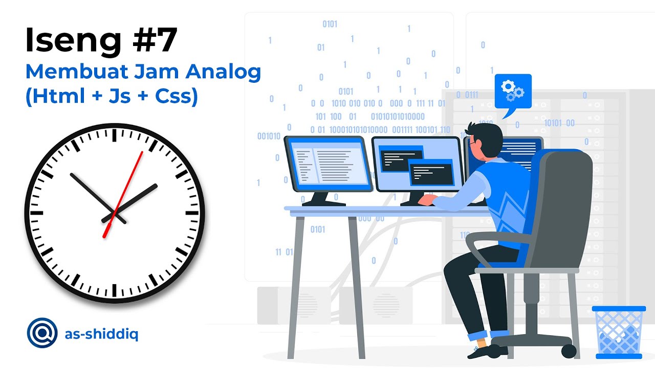 Iseng #7 - Membuat Jam Analog (Html + Js + Css) - YouTube