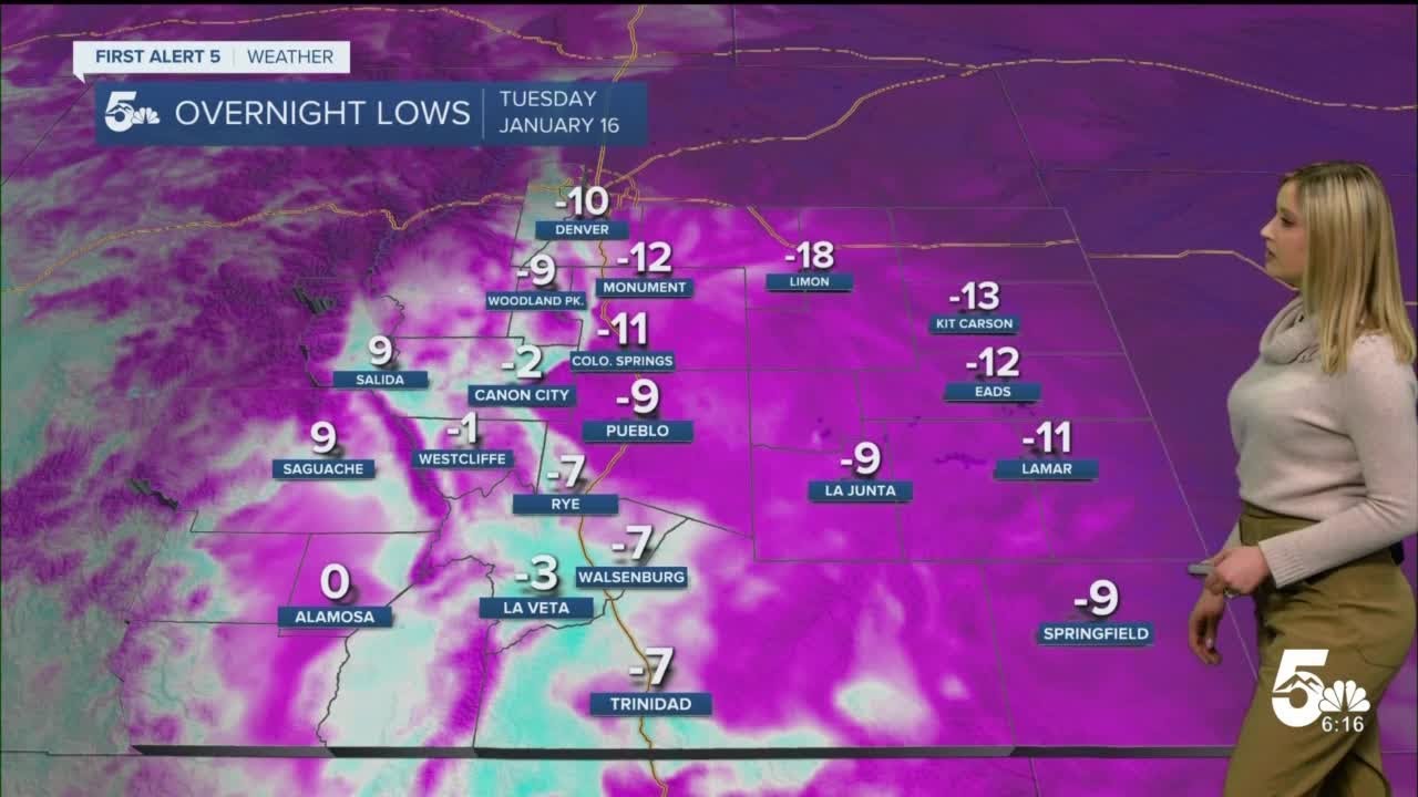 Monday night will bring the coldest temperatures of this current arctic ...