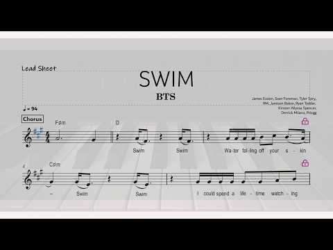 SWIM (Lead Sheet / Key of G,A,C) - BTS