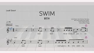 SWIM (Lead Sheet / Key of G,A,C) - BTS