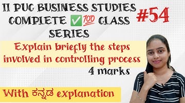 Explain briefly the steps involved in controlling