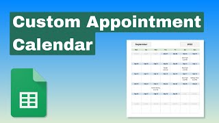 How to Create a Dynamic Appointment Calendar in Google Sheets