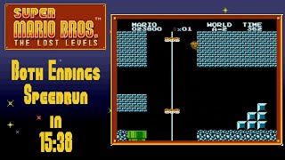 [FWR] Super Mario Bros.: The Lost Levels Both Endings (FDS) Speedrun in 15:38
